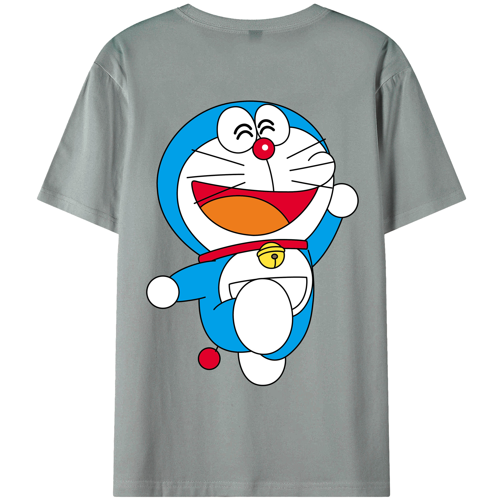 （画像用） ドラえもん Doraemon 綿100％ メンズ半袖Tシャツ（バックプリント） 通気性